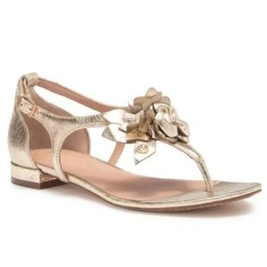 Tory Burch Blossom Gold Floral Sandals